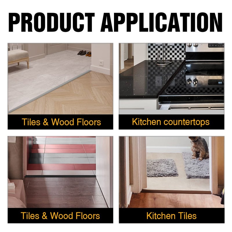bnell Floor Transition Strip Floor Cover Strips Self Adhesive Flooring Transitions Laminate Floor Strip Vinyl Floor Flat Divider Strip for for Joining Floor Gaps (10FT,2in, Maple Grain) - Image 5